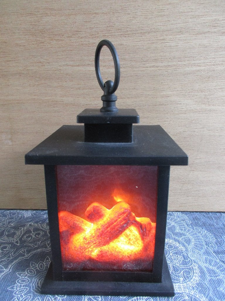 leuke tafellamp - sfeerlamp - sfeerhaard - 17 cm, Ophalen of Verzenden, Sfeerlamp