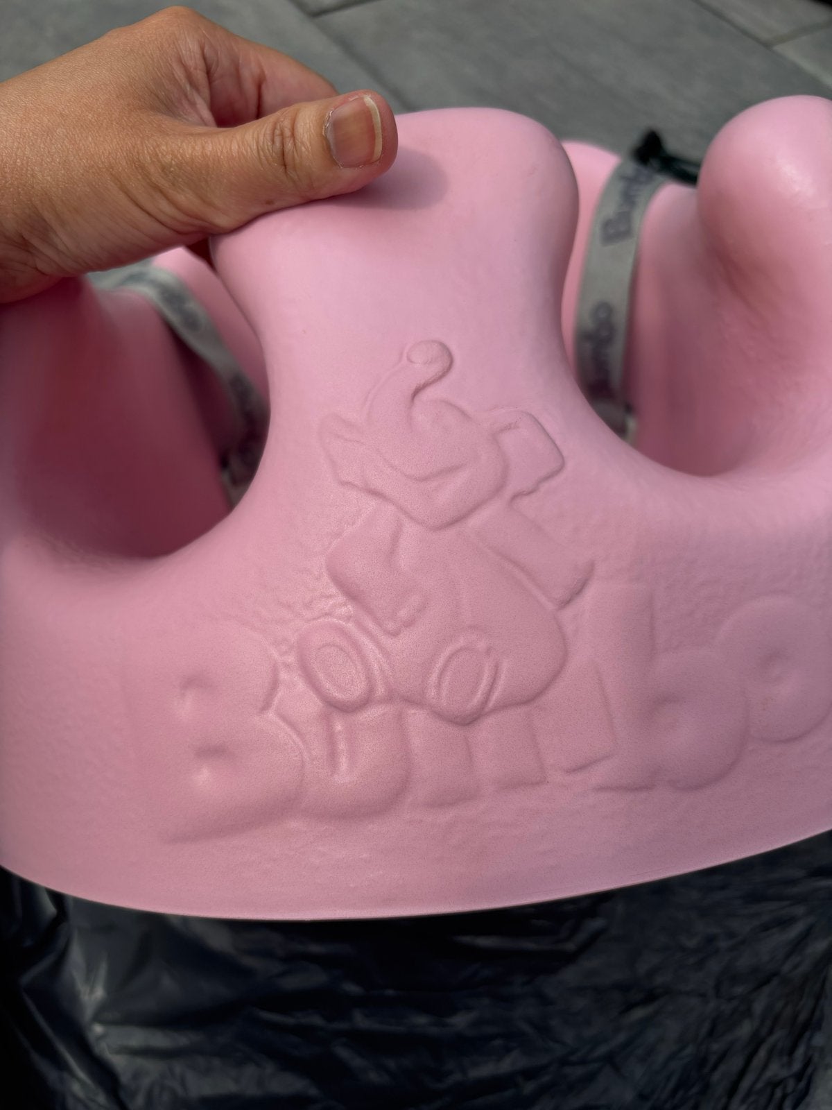 Roze Bumbo Babystoel met Gordel, Kinderen en Baby's, Kinderstoelen, Ophalen, Zo goed als nieuw, Overige typen, Gordel(s)