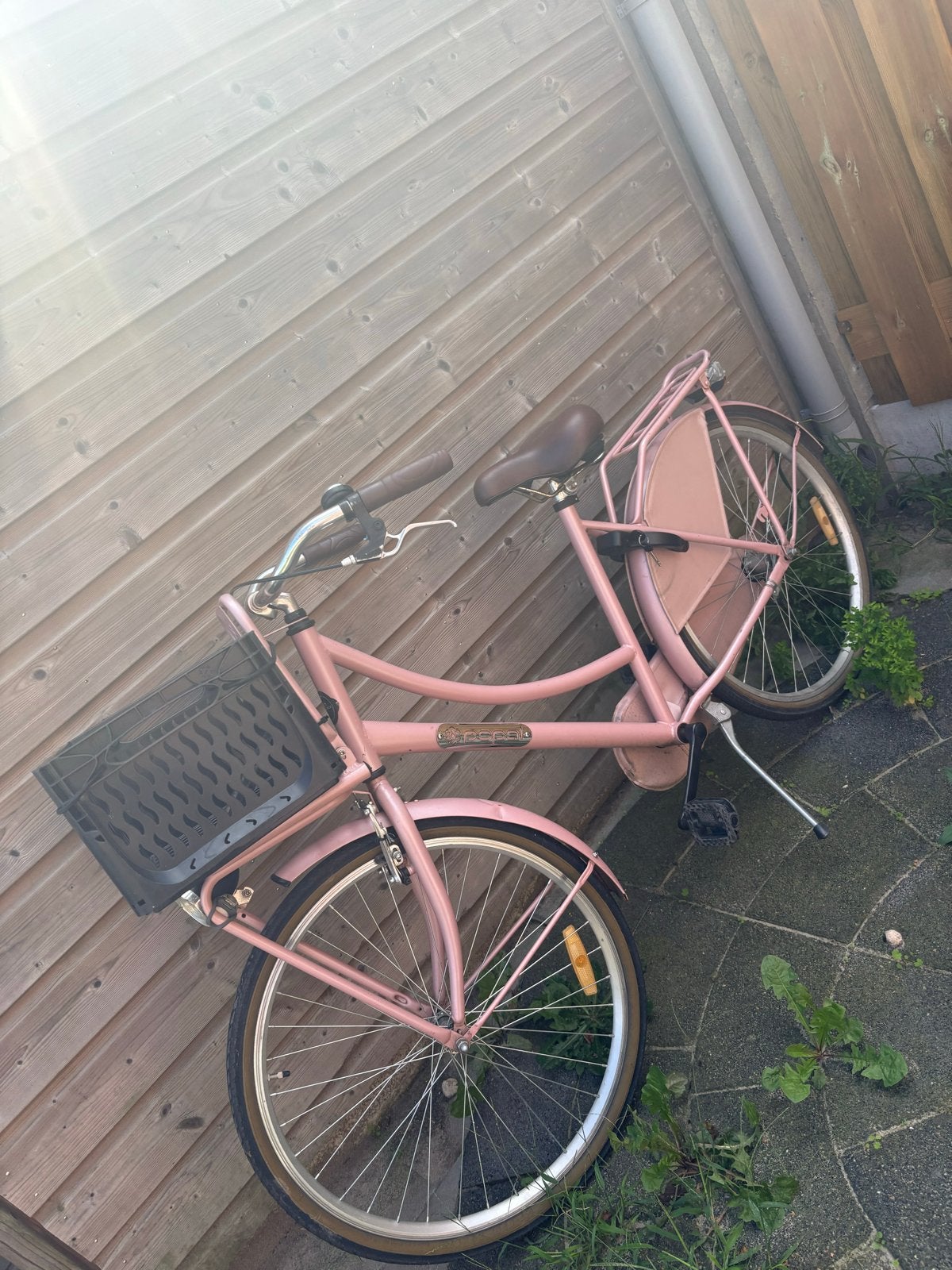 Roze kinderfiets / fiets met voordrager en mand, Fietsen en Brommers, Velgrem, Versnellingen, Ophalen, Overige merken