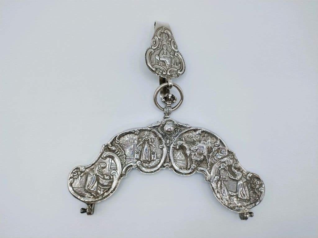 Zilveren tasbeugel met tashaak, R. Tania, Leeuwarden, 1790, Antiek en Kunst, Verzenden