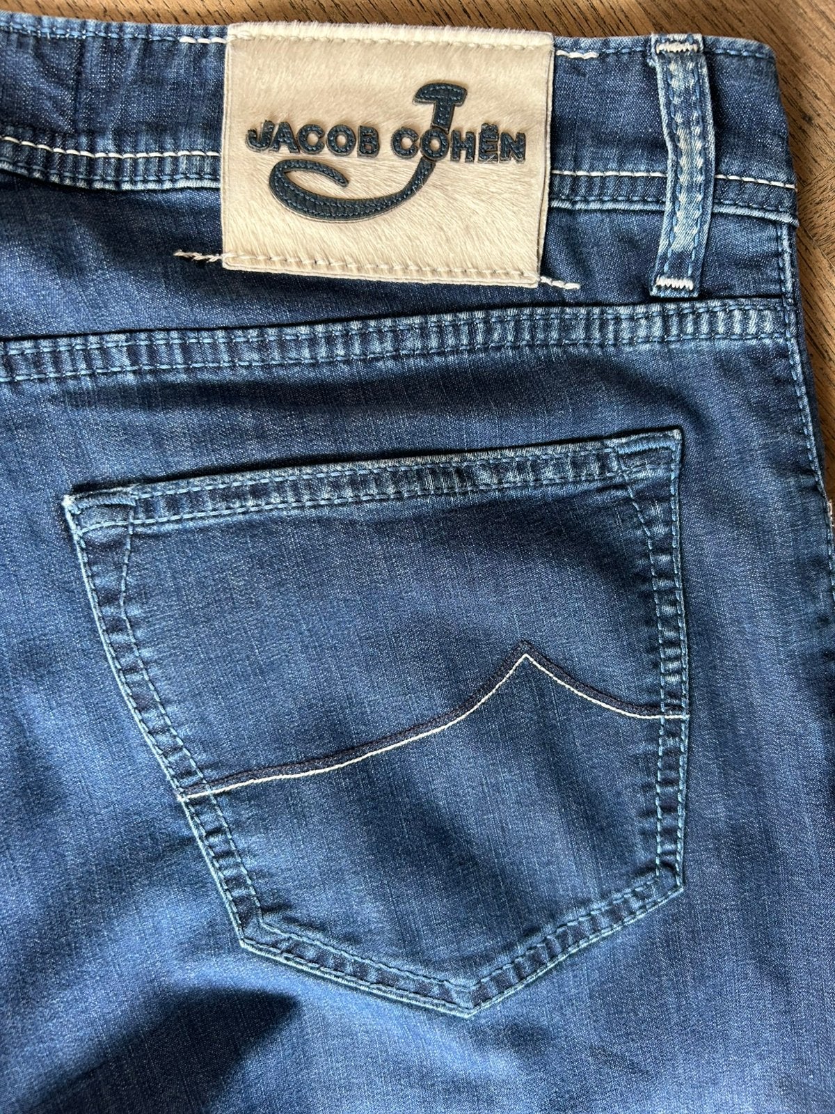 Jacob Cohen J622C jeans maat 35, ingekort, Ophalen of Verzenden, Gedragen, Blauw, W36 - W38 (confectie 52/54)