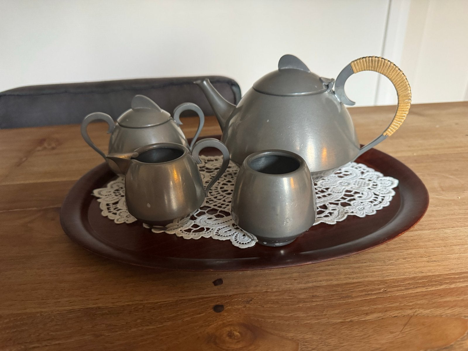 Zeister Holland Pewter theeservies - 4-delig, Ophalen of Verzenden
