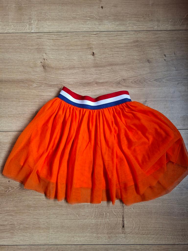 Oranje rokje 116, Ophalen of Verzenden, Zo goed als nieuw, Meisje, Jurk of Rok