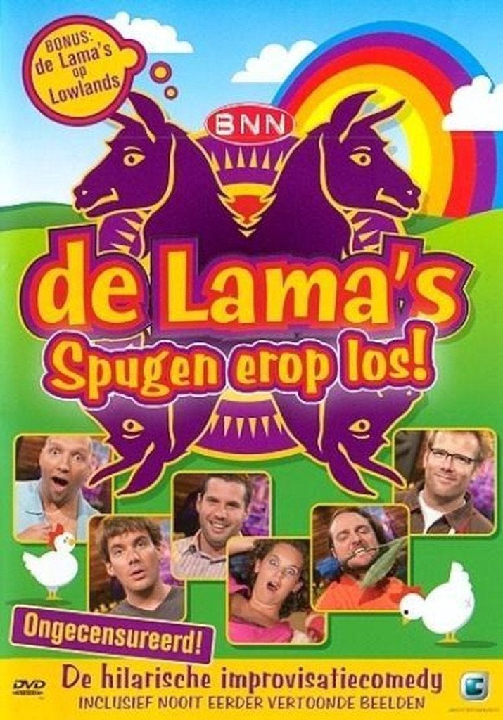 De Lama's Spugen Erop Los! - Ongecensureerd DVD  Nieuw, Cd's en Dvd's, Dvd's | Tv en Series, Alle leeftijden, Komedie, Gebruikt