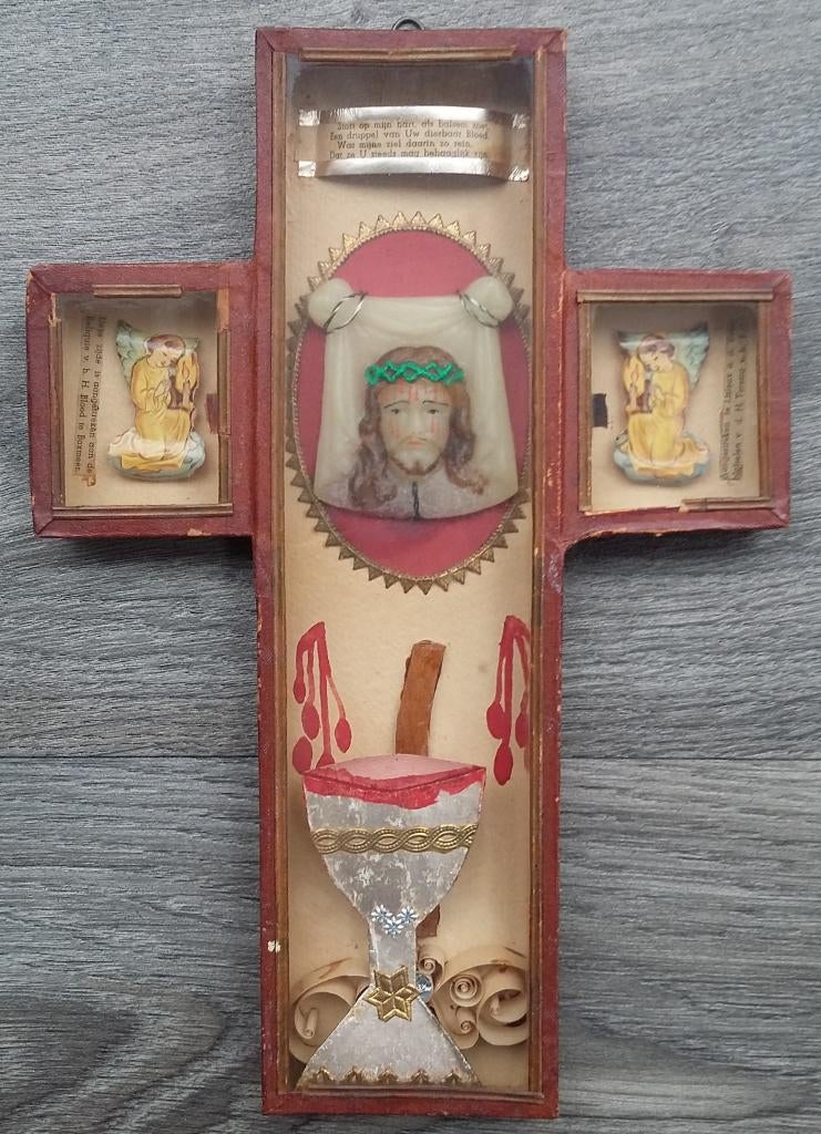 Om 1925 Relikwie Het Wonder van Boxmeer Kloosterwerk Reliek, Antiek en Kunst, Antiek | Religie, Ophalen of Verzenden
