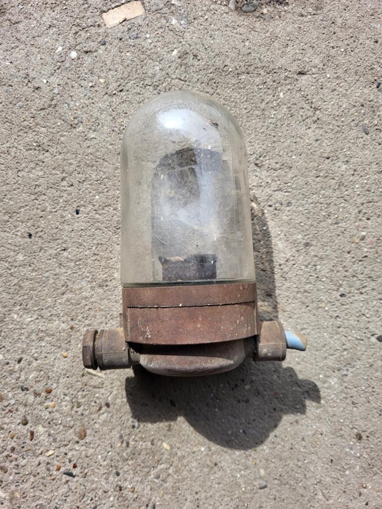 Vintage stallamp - robuuste industriële lamp, Ophalen of Verzenden