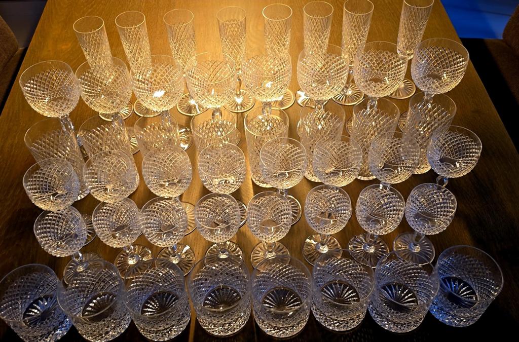 Vintage Exclusieve St.Louis Tacite kristal (40 stuks), Antiek en Kunst, Antiek | Glas en Kristal, Ophalen