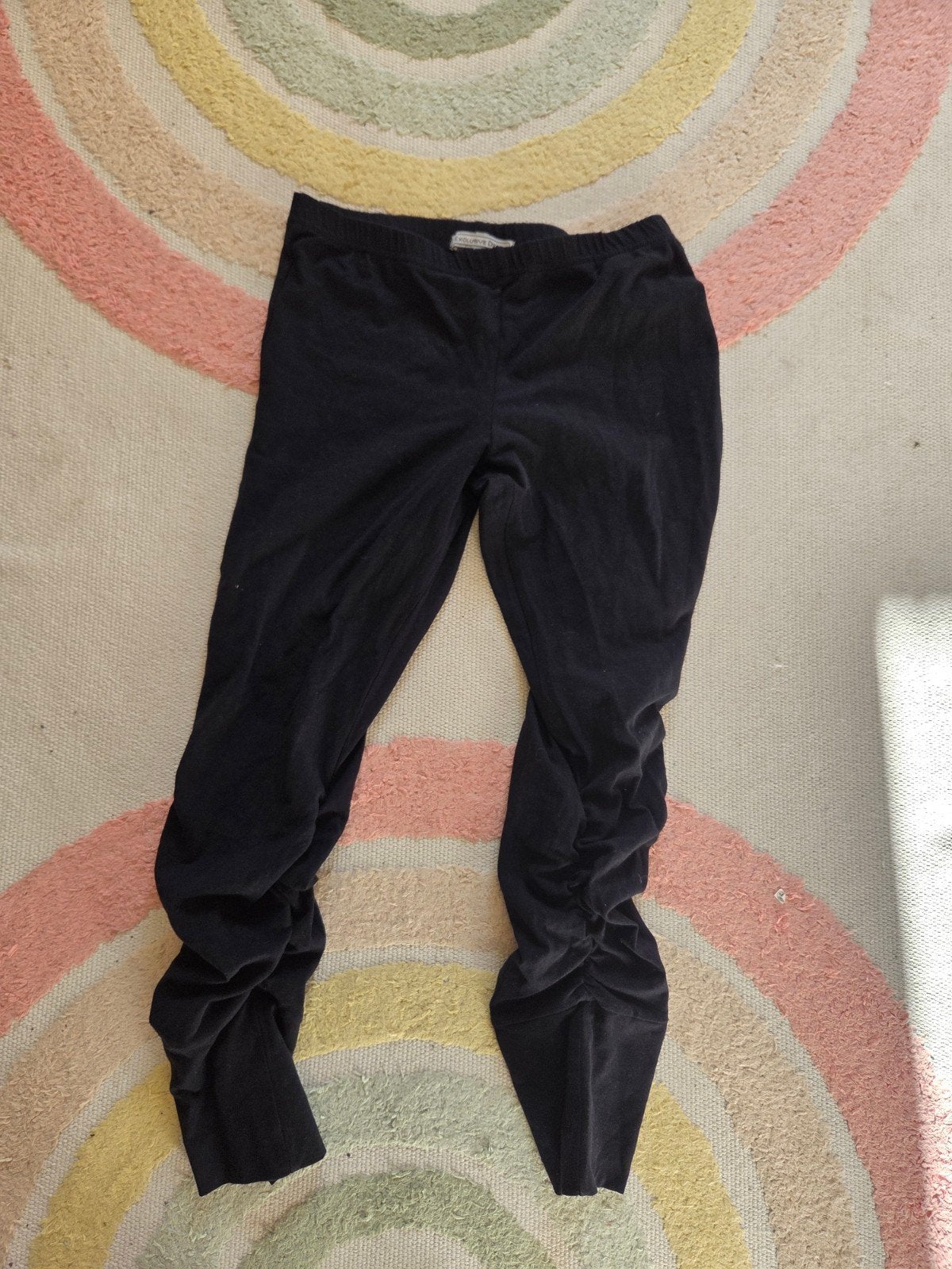 Zwarte capri legging met geplooide onderkant maat xl in zeer, Zwart, Ophalen of Verzenden, Zo goed als nieuw, Legging