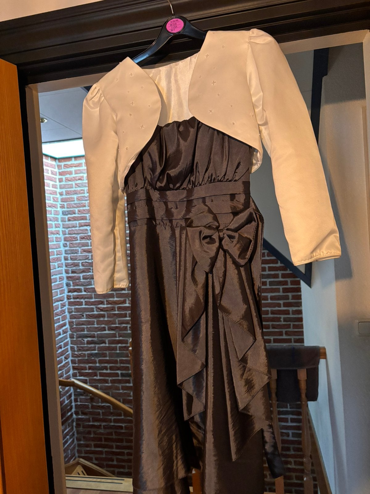 Zgan gala jurk met jasje, Kleding | Dames, Gelegenheidskleding, Galajurk, Wit, Ophalen of Verzenden, Zo goed als nieuw