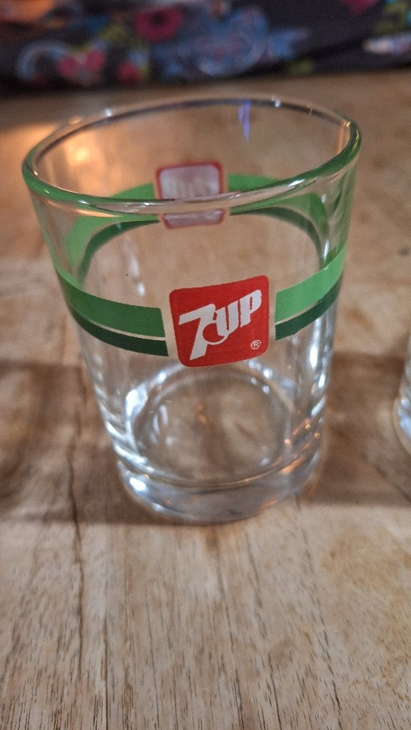 7up "Seven-Up" glazen 70s/80s, Verzamelen, Ophalen of Verzenden, Nieuw, Gebruiksvoorwerp
