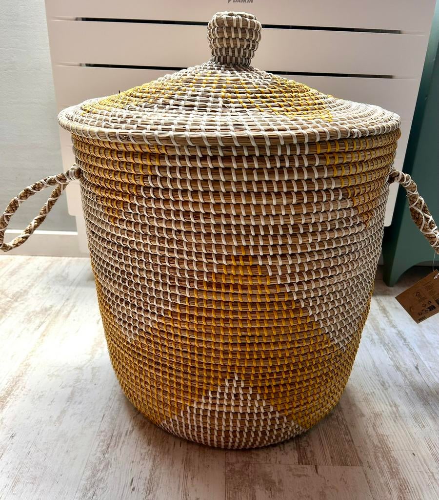 Zeegras mand nieuw 43 cm doorsnee, 61 cm hoog, Ophalen, Mand, Rond, Nieuw