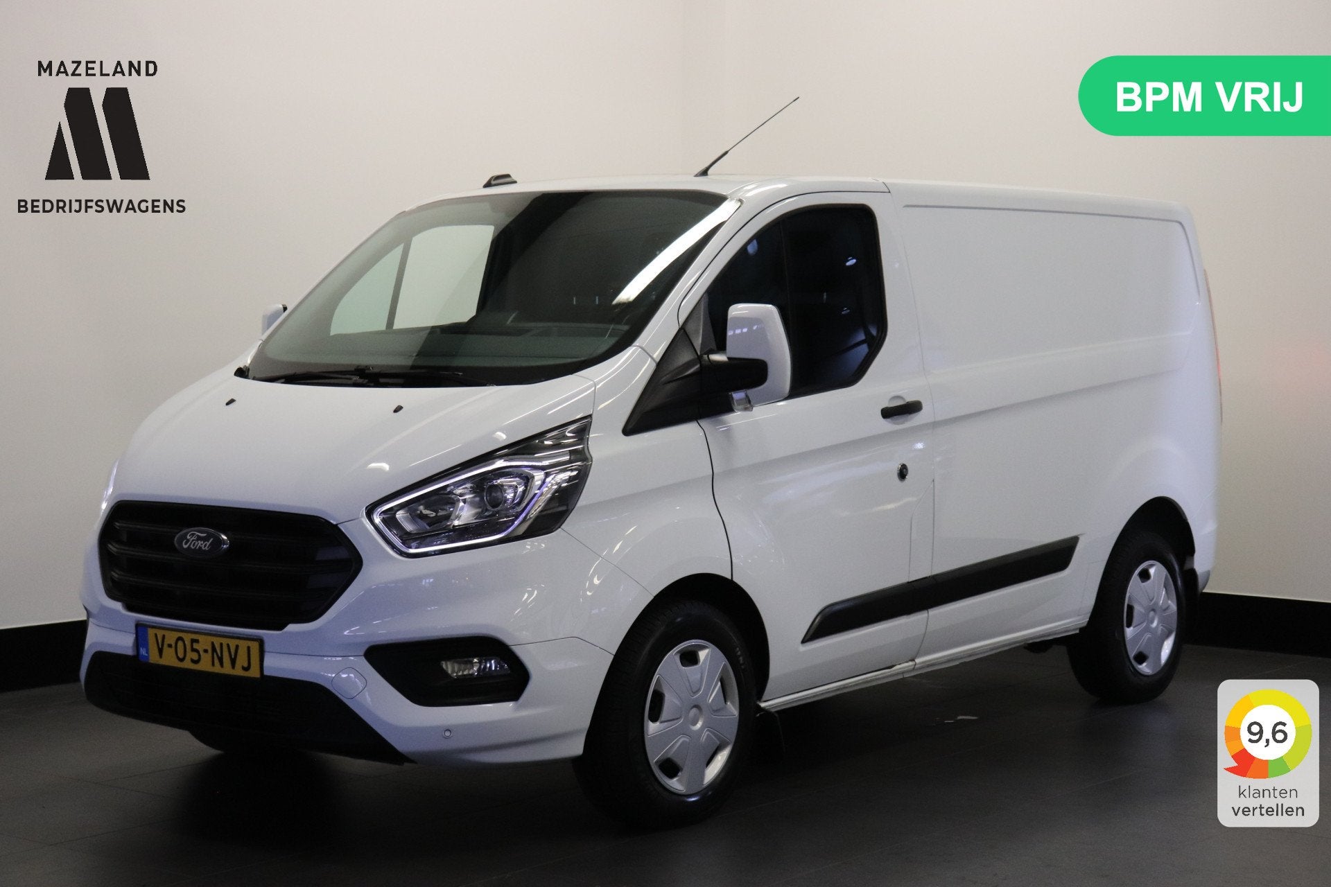 Ford Transit Custom 2.0 TDCI 130PK Automaat EURO 6 - Airco -, Stof, 4 cilinders, Bluetooth, Wit