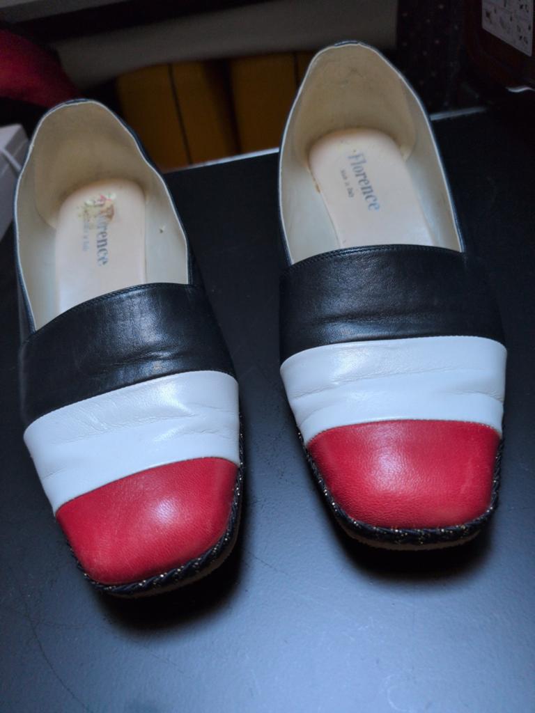 Vintage Italiaanse Leren Loafers / Ballerina’s – maat 41, Ophalen of Verzenden, Blauw, Instappers