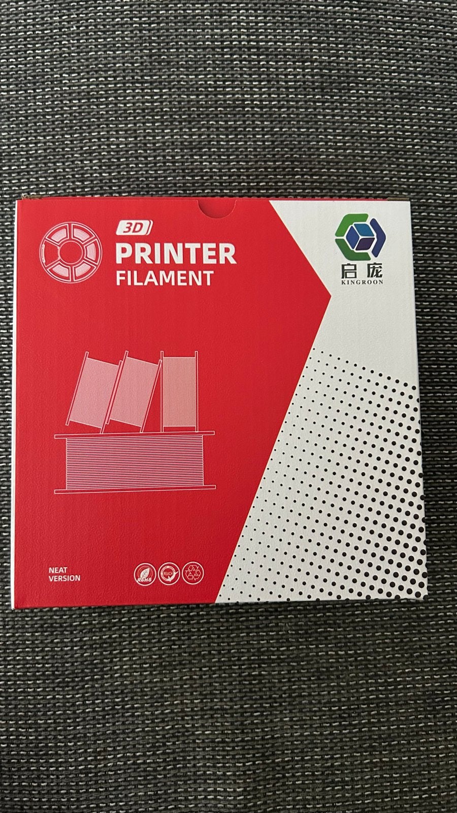 Kingroon 1.75mm PLA Blauw 5 kg 3D Printer Filament, Ophalen of Verzenden, Nieuw, Filamentrollen