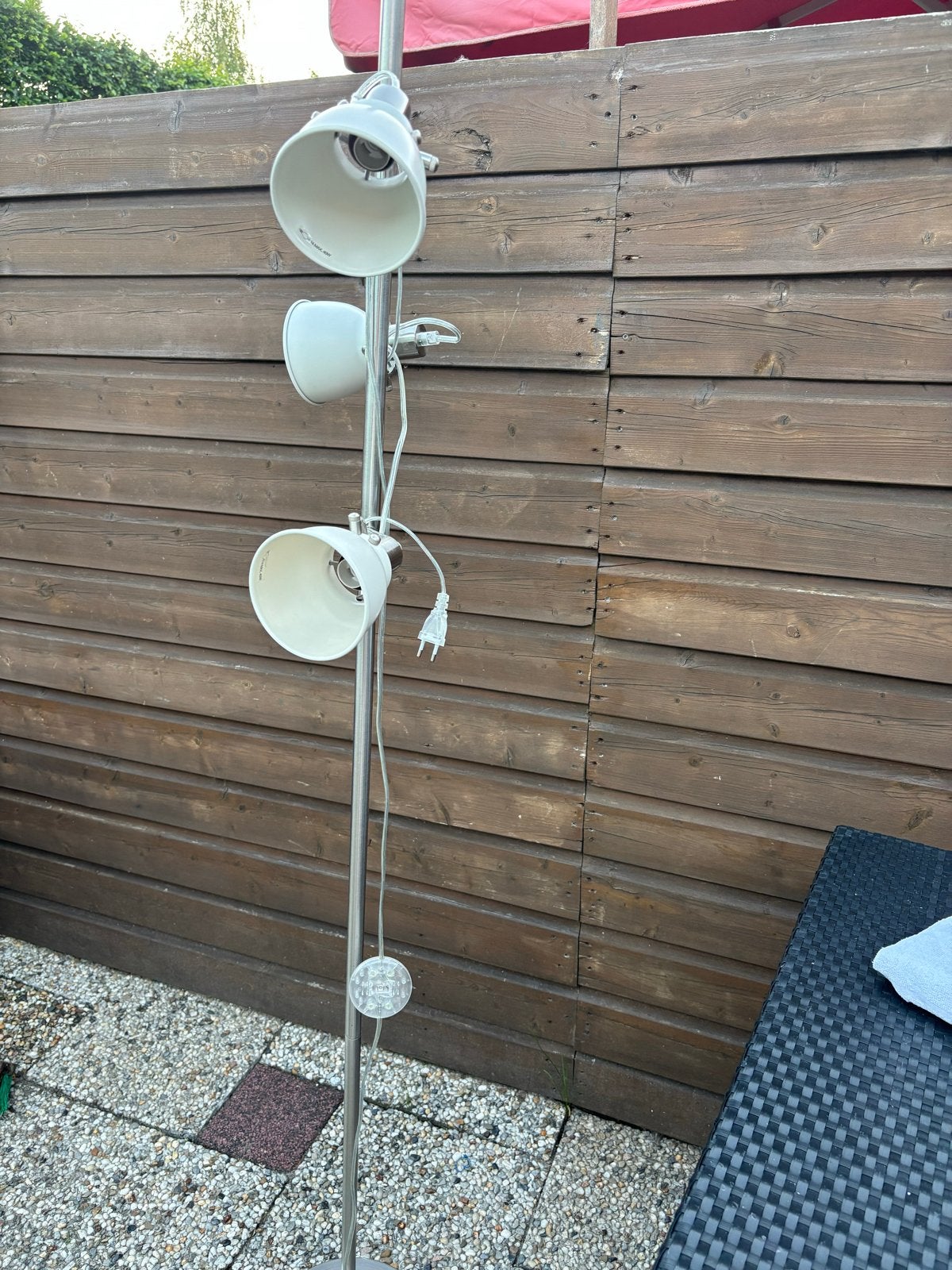 Karwei standlamp met 3 verstelbare spots, Huis en Inrichting, Lampen | Vloerlampen, Ophalen, Gebruikt, Metaal, 150 tot 200 cm