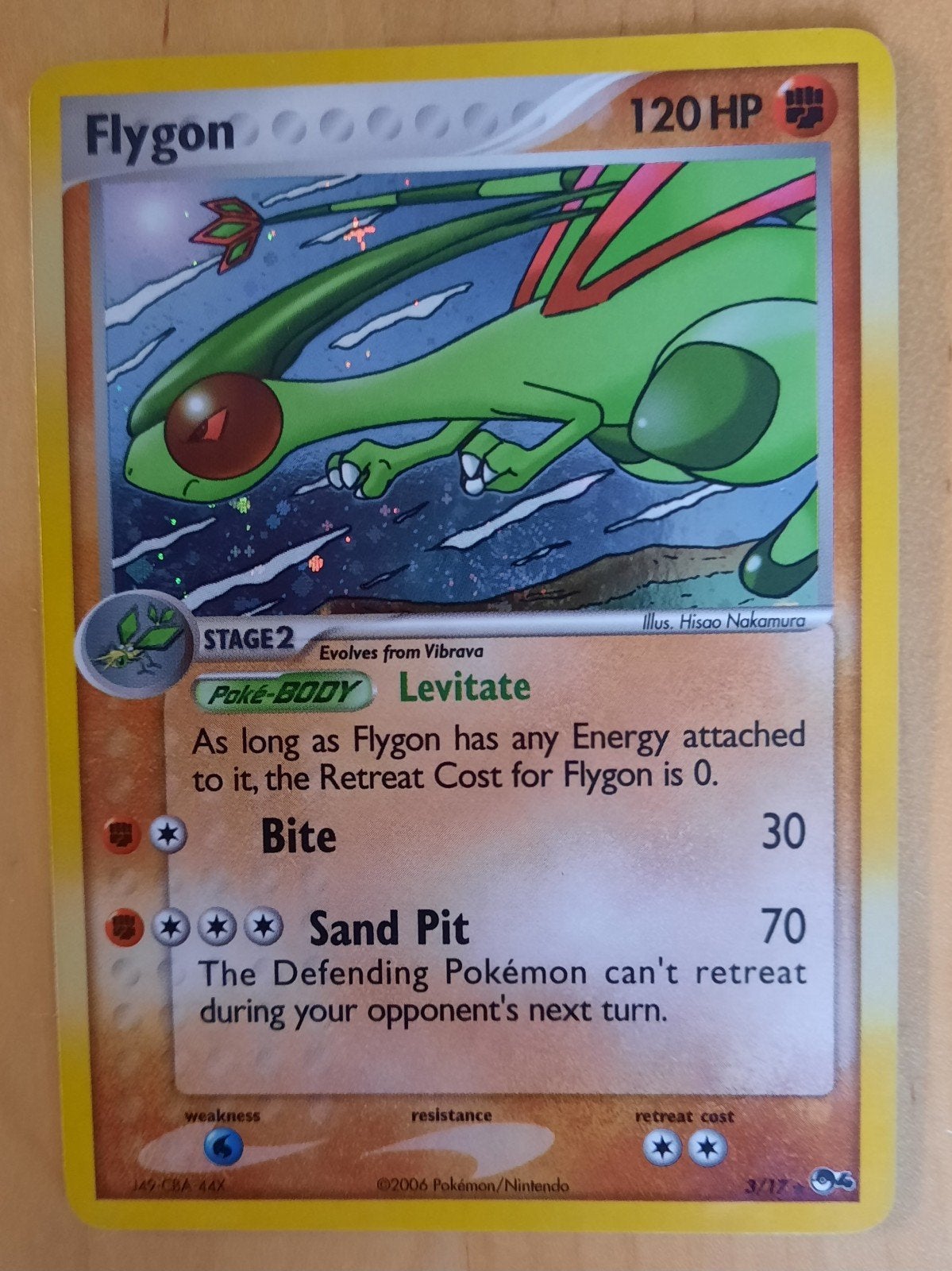 Flygon Pokémon kaart met 120 HP, een Stage 2 evolutie, Ophalen of Verzenden, Nieuw, Foil