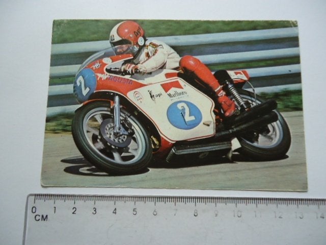sticker oud Motorrae 1975 76 MV Agusta AGOSTINI Italie motor, Verzamelen, Verzenden, Zo goed als nieuw, Bedrijf of Vereniging