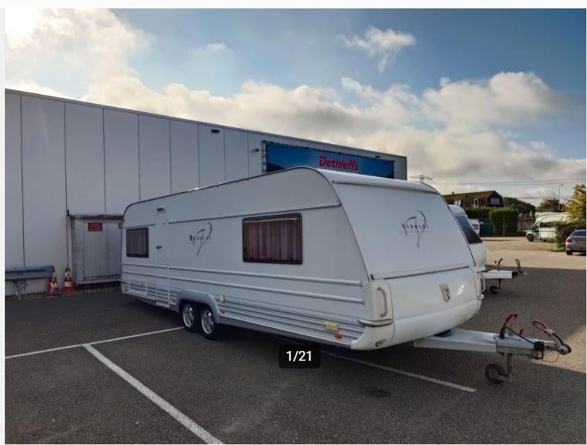 Tabbert Vivaldi 685 DF, Caravans en Kamperen, Rondzit, Tabbert, 7 tot 8 meter, Queensbed