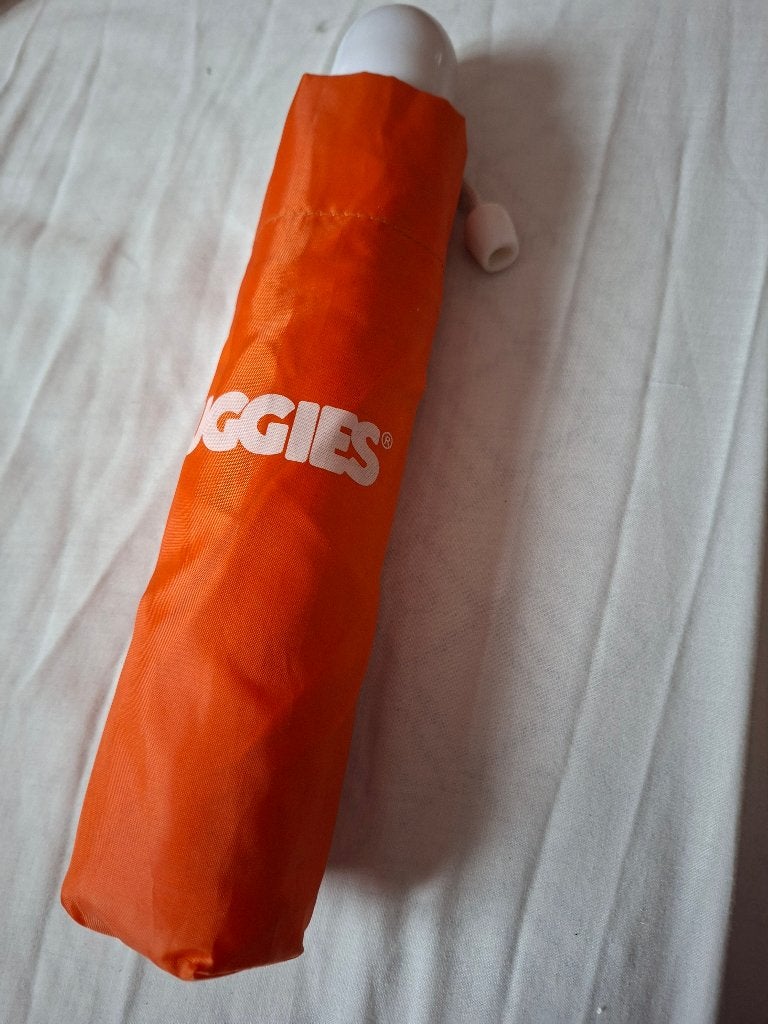 opvouwbare oranje Huggies paraplu, Ophalen of Verzenden, Oranje