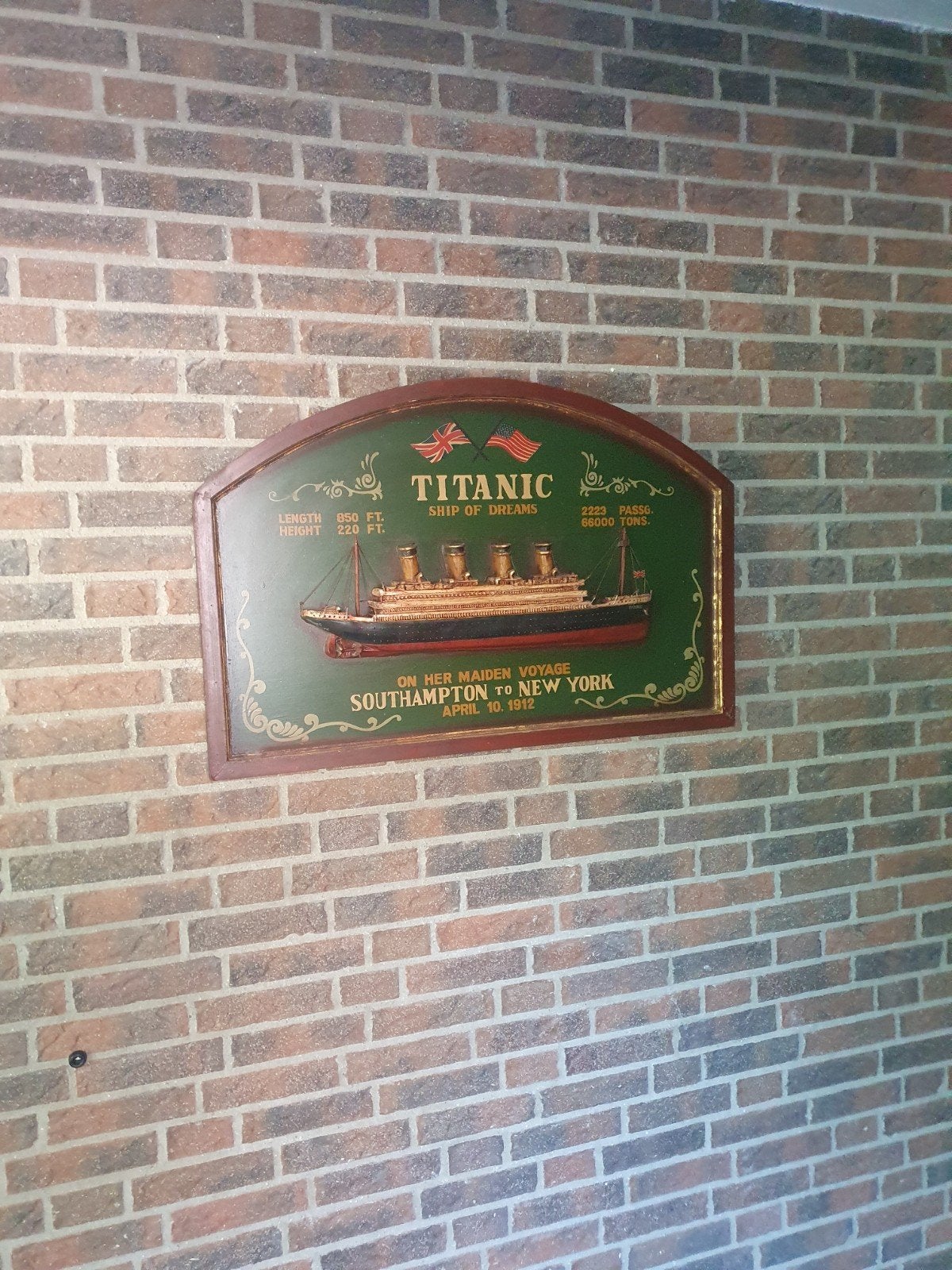 Titanic 'Ship of Dreams' wanddecoratie, Ophalen of Verzenden, Zo goed als nieuw, Auto's
