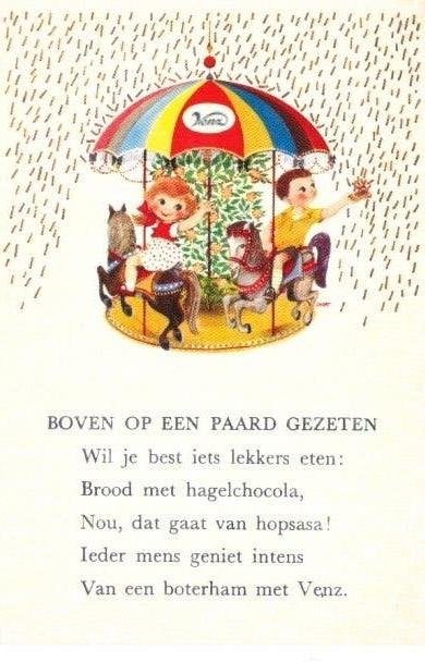 VENZ chocolade hagelslag - kaart 6, Verzamelen, Verzenden, Zo goed als nieuw, Overige typen