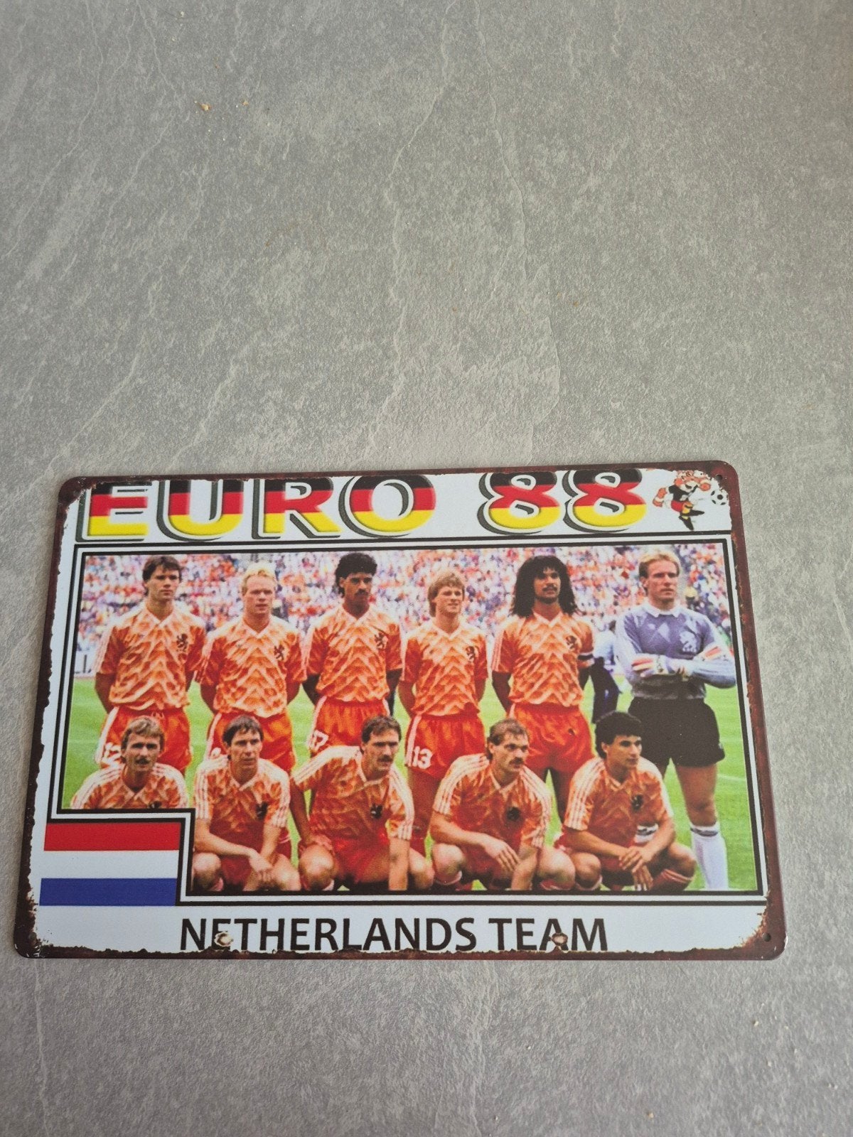 Nederlands Elftal EURO 88 Metalen Plaat, Ophalen of Verzenden, Nieuw, Overige binnenlandse clubs, Overige typen