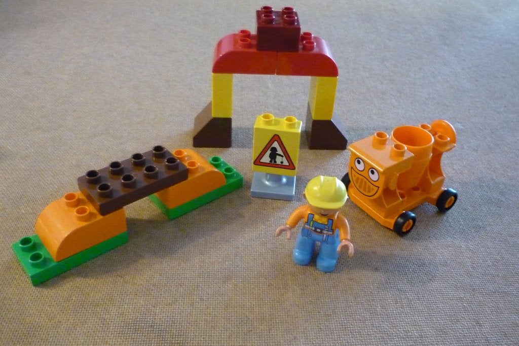 Duplo 3292 Bob de Bouwer  '' DIZZY'S BRIDGE SET '' ., Ophalen, Gebruikt, Compleet, Duplo