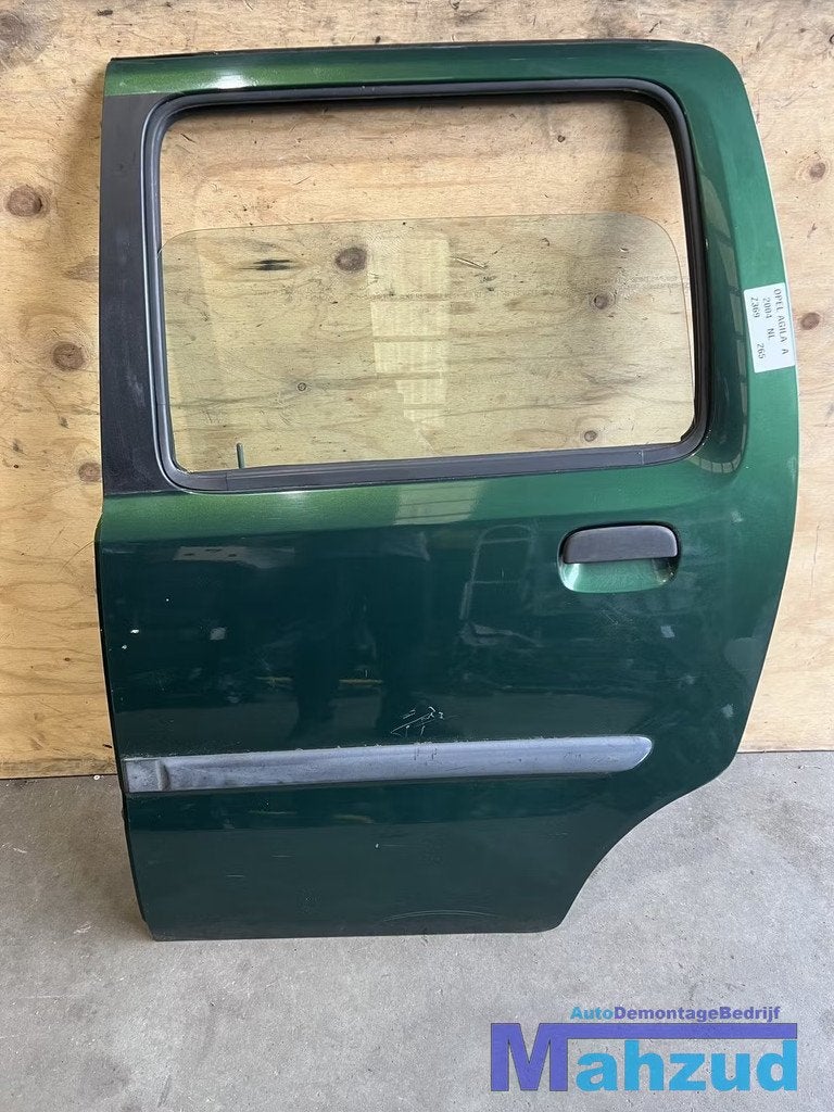 OPEL AGILA A GROEN Z369 links achter deur portier 2000-2007, Gebruikt, Deur, Opel Automobile GmbH, Ophalen of Verzenden