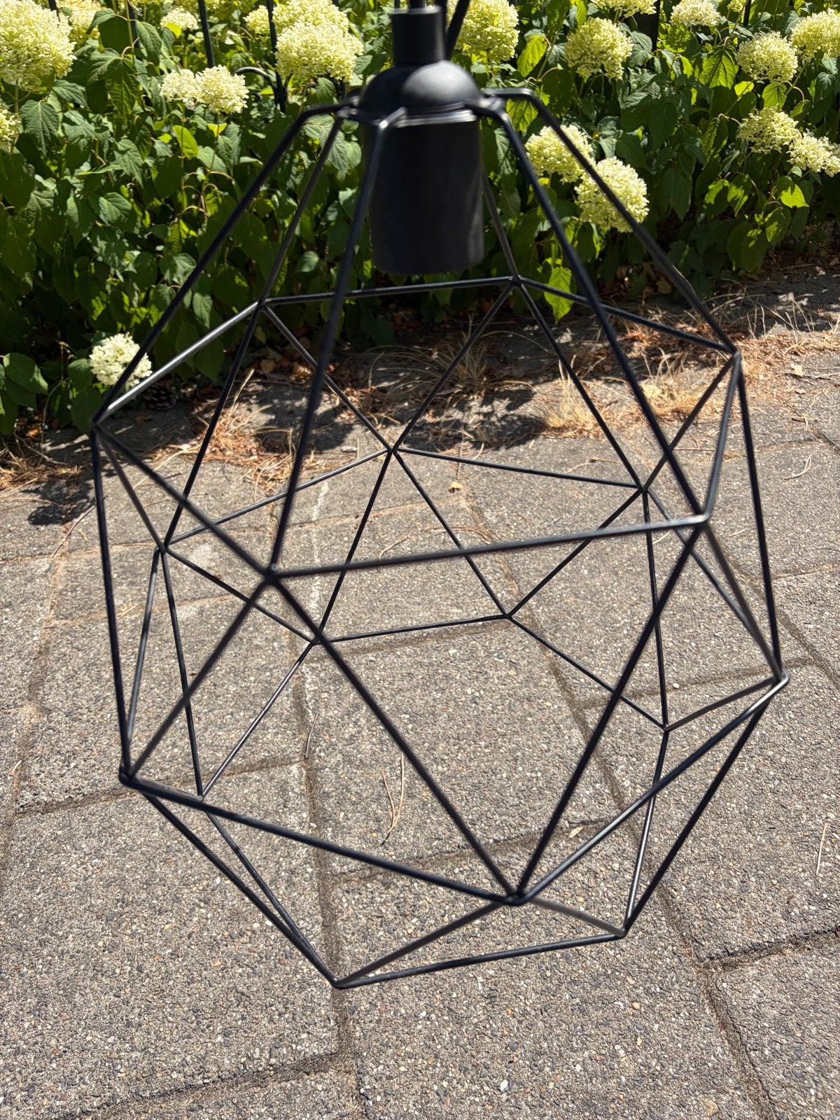 IKEA Draadlamp Zwart - Geometrisch Design, Ophalen of Verzenden, Zo goed als nieuw, Metaal, E27 (groot)