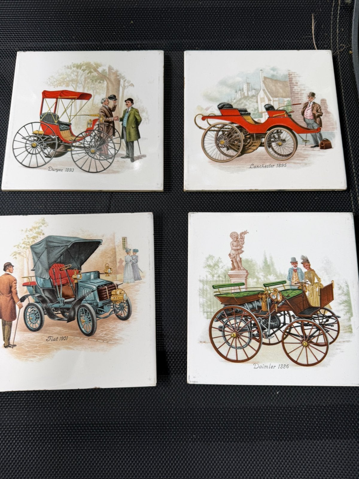 4 vintage wandtegels, Antiek en Kunst, Ophalen of Verzenden