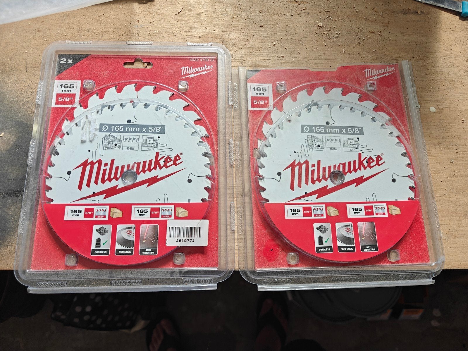 Milwaukee zaagbladen ø165mm x 5/8" nieuw, Doe-het-zelf en Verbouw, Gereedschap | Zaagmachines, Cirkelzaag, Nieuw, Ophalen of Verzenden