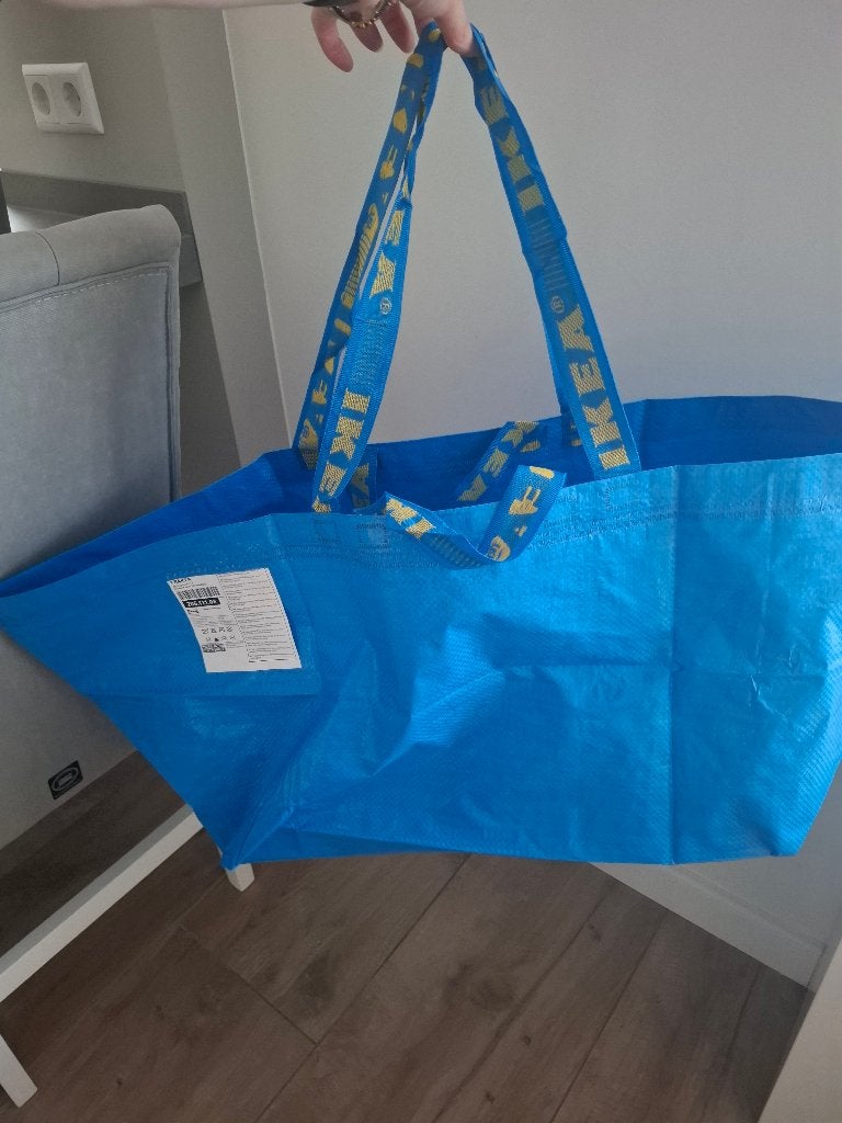 IKEA FRAKTA boodschappentas blauw - als nieuw, Ophalen of Verzenden, Nieuw, Blauw, Shopper