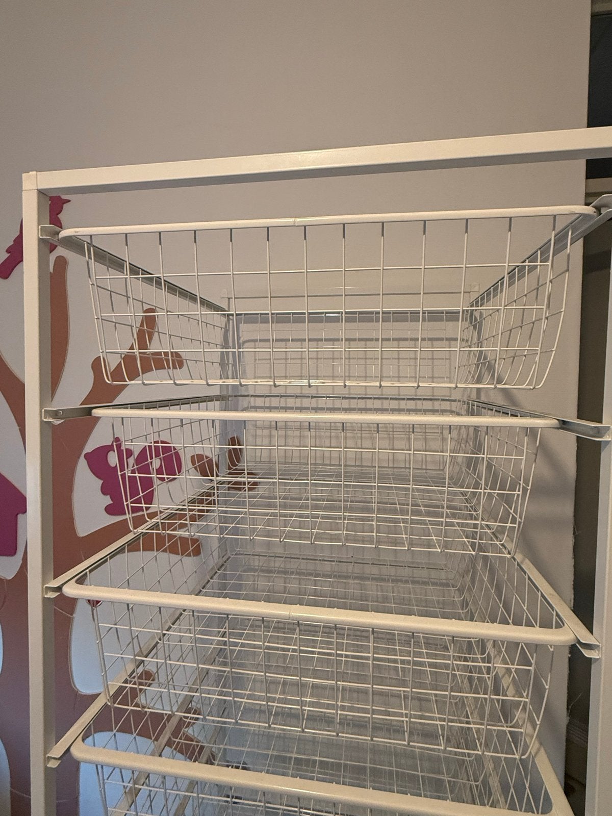 IKEA Jonaxel Kast met planken en draadmanden (2 stuks), Huis en Inrichting, Ophalen, Gebruikt