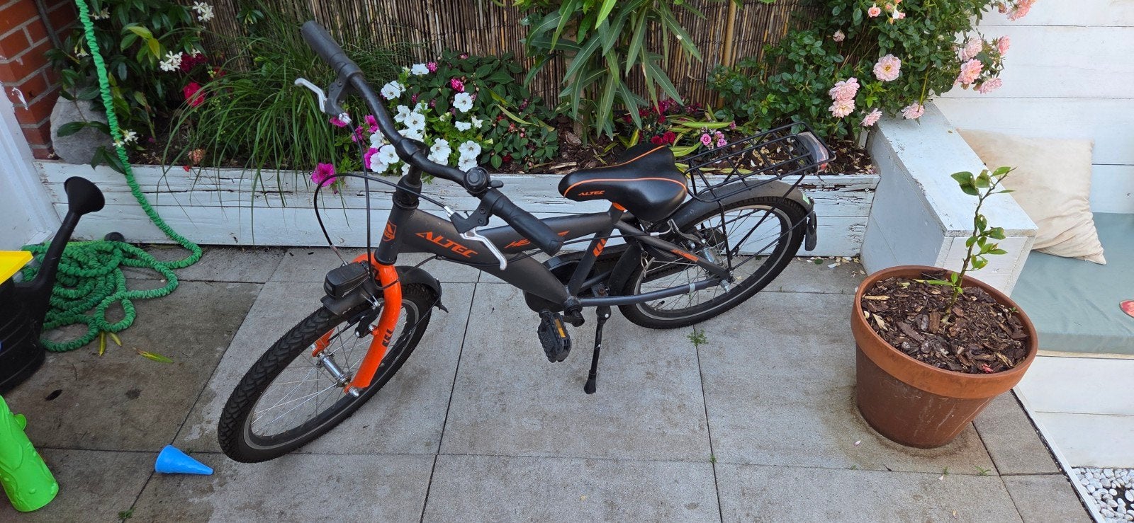 Altec Hero Kinderfiets 20 inch - Zwart/Oranje, Terugtraprem, Altec, Ophalen of Verzenden, 16 tot 20 inch