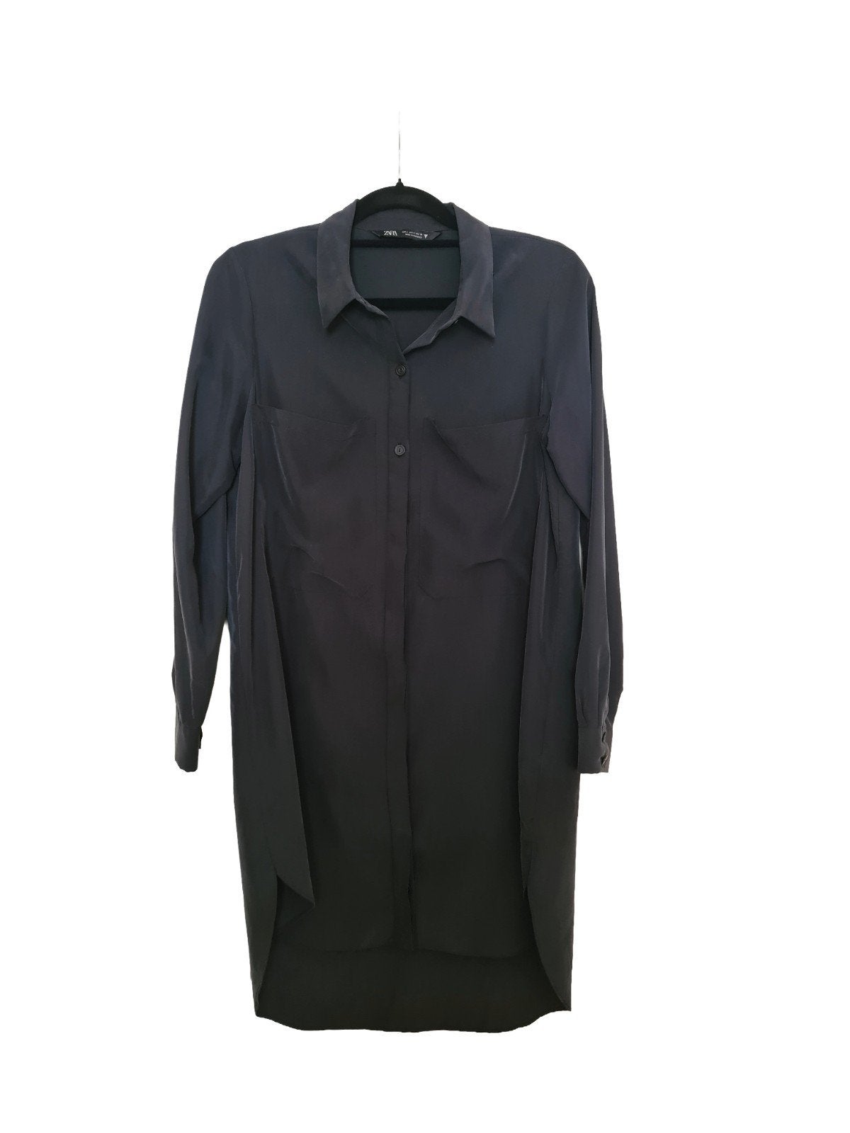 Zwarte lange modal blouse van Zara maat S, Kleding | Dames, Blouses en Tunieken, Verzenden, Nieuw, Maat 36 (S), Zara