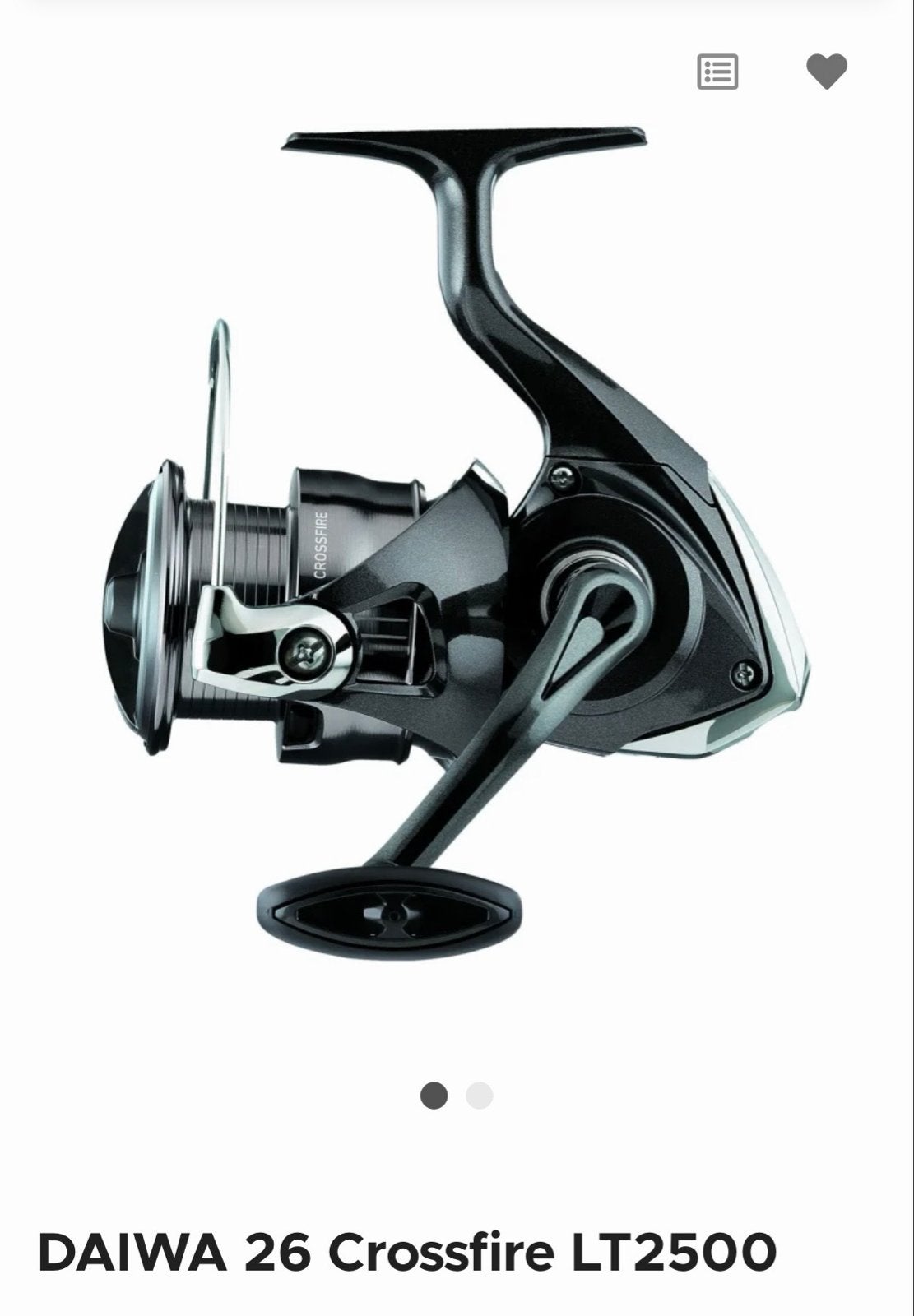 Daiwa 26 Crossfire LT2500 Molen - Zo goed als nieuw, Ophalen of Verzenden, Zo goed als nieuw, Molen