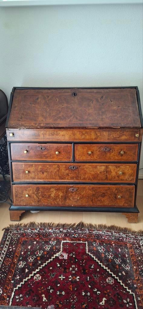 Klassieke Walnoten Secretaire - Restauratieproject, Antiek en Kunst, Ophalen