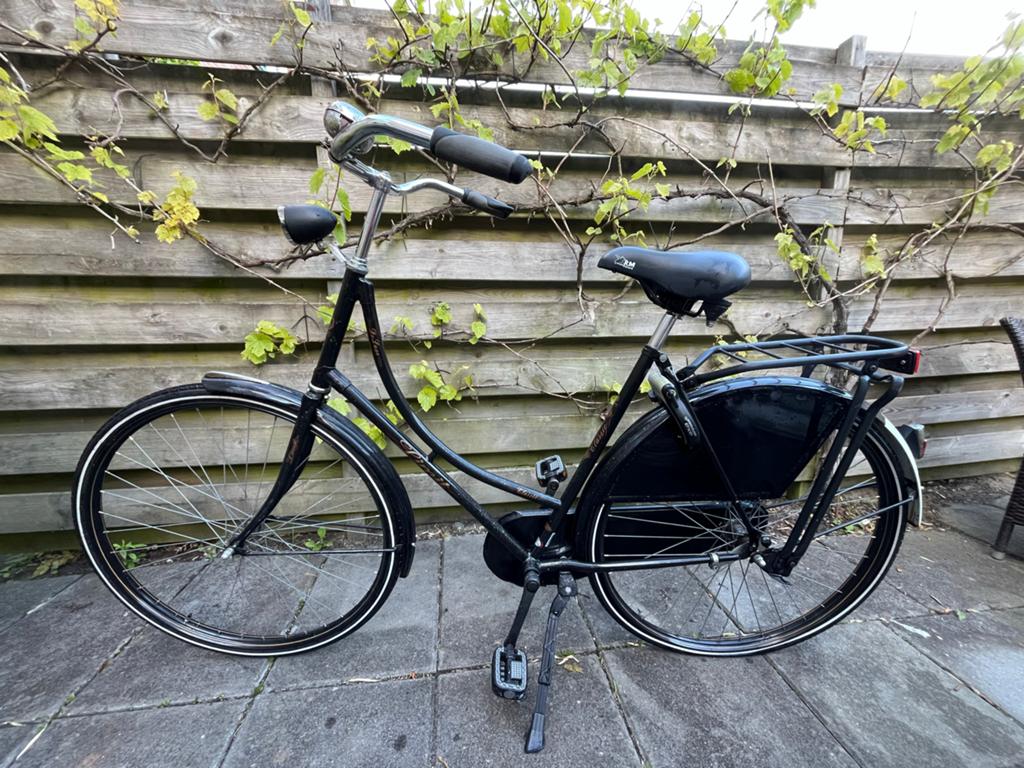 Opoes Classic Damesfiets - Zwart, Fietsen en Brommers, Fietsen | Dames | Damesfietsen, Ophalen, Terugtraprem, Gazelle, 53 tot 56 cm