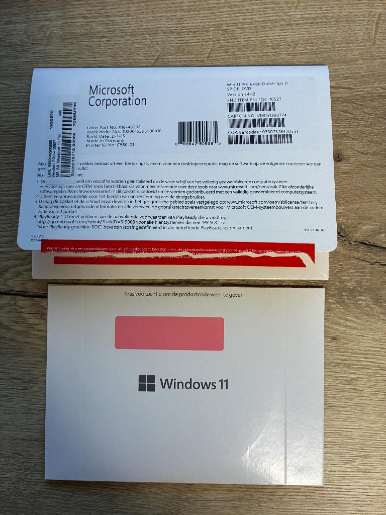 Windows 11 Pro (IN PRIJS VERLAAGD), Ophalen of Verzenden, Nieuw, Windows