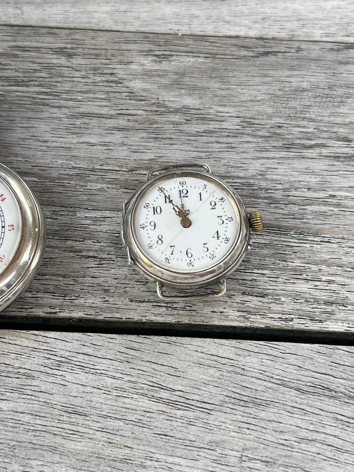 Antiek Zilveren Polshorloge - Cilindrisch, 6 Rubis, Sieraden, Tassen en Uiterlijk, Horloges | Antiek, Overige merken, Met bandje