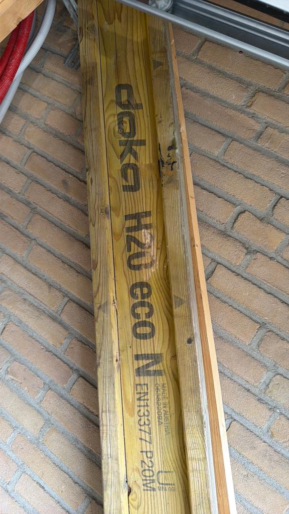 Hout balk voor dak  20cm 7cm 350cm, Ophalen of Verzenden, Balk, Vuren, 50 mm of meer