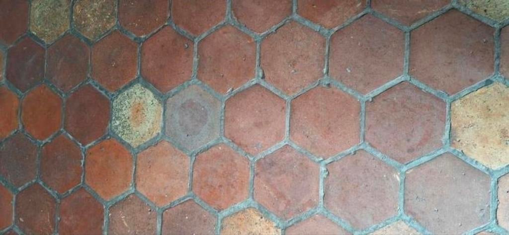 8,5 m² hexagon tegels uit Frans landhuis, 3cm dik, Ophalen