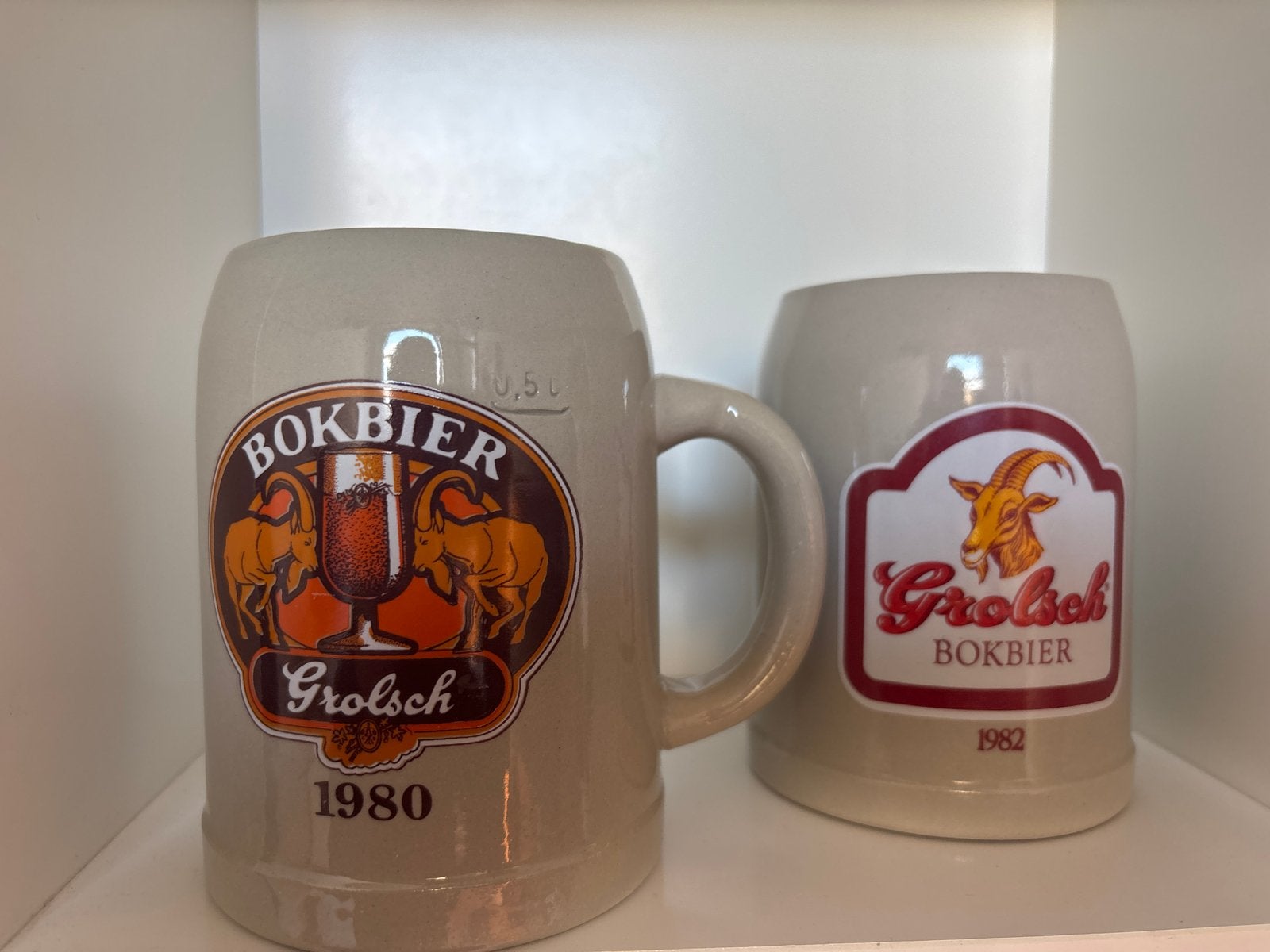 Grolsch Bokbier Pullens - Vintage Collectie 1980 & 1982, Ophalen of Verzenden, Zo goed als nieuw, Pul(len), Grolsch