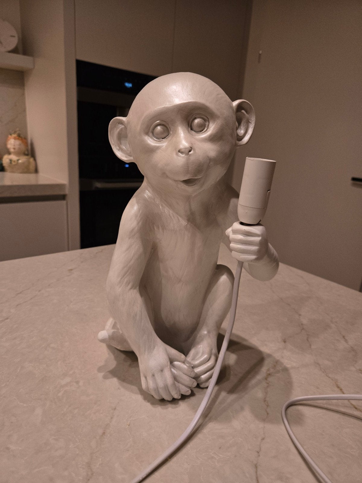 Aap lamp - Unieke tafellamp in de vorm van een aap, Wit, Overige merken, Kunststof, Zo goed als nieuw