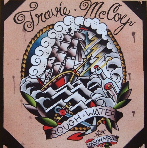 TRAVIE MCCOY CD SINGLE ROUGH WATER PROMO + JASON MRAZ, Ophalen of Verzenden, Zo goed als nieuw, Pop