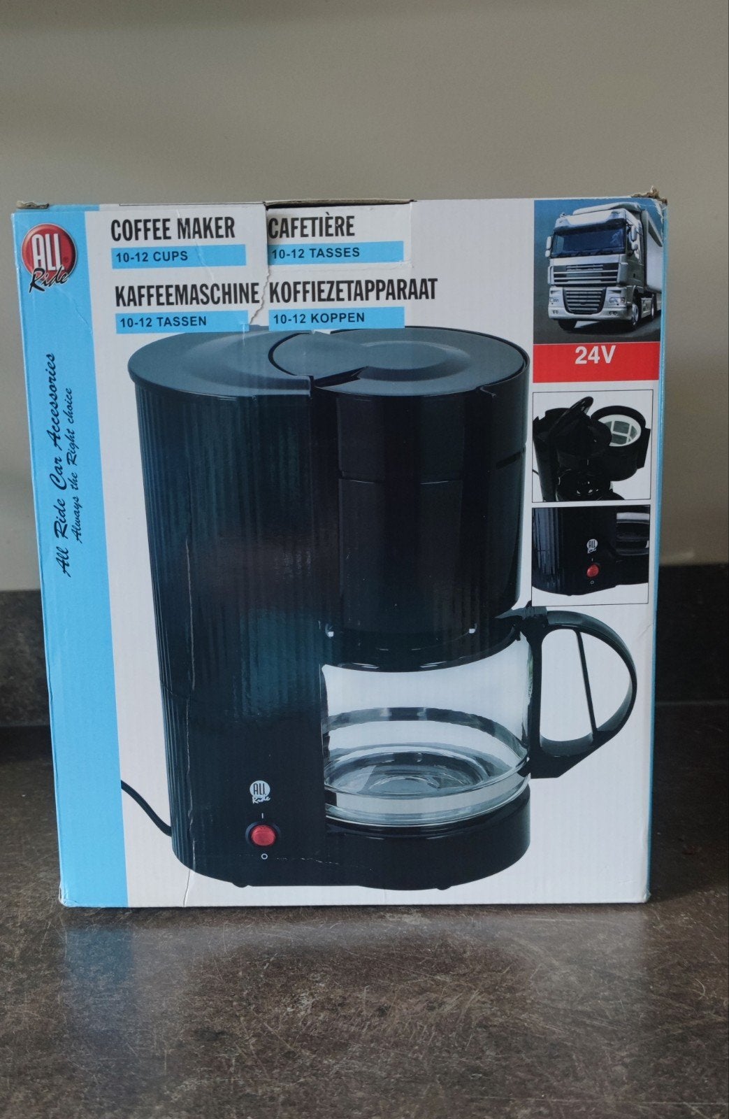 All Ride Koffiezetapparaat 24V - Ideaal voor camper/caravanv, 10 kopjes of meer, Koffiemachine, Gemalen koffie, Ophalen of Verzenden