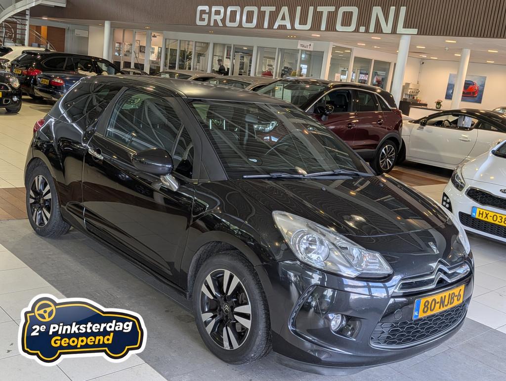 Citroën DS3 1.6 So Chic in Black Airco, Cruise Control, Stu, Auto's, Citroën, Bedrijf, Te koop, DS3, ABS, Airbags, Airconditioning