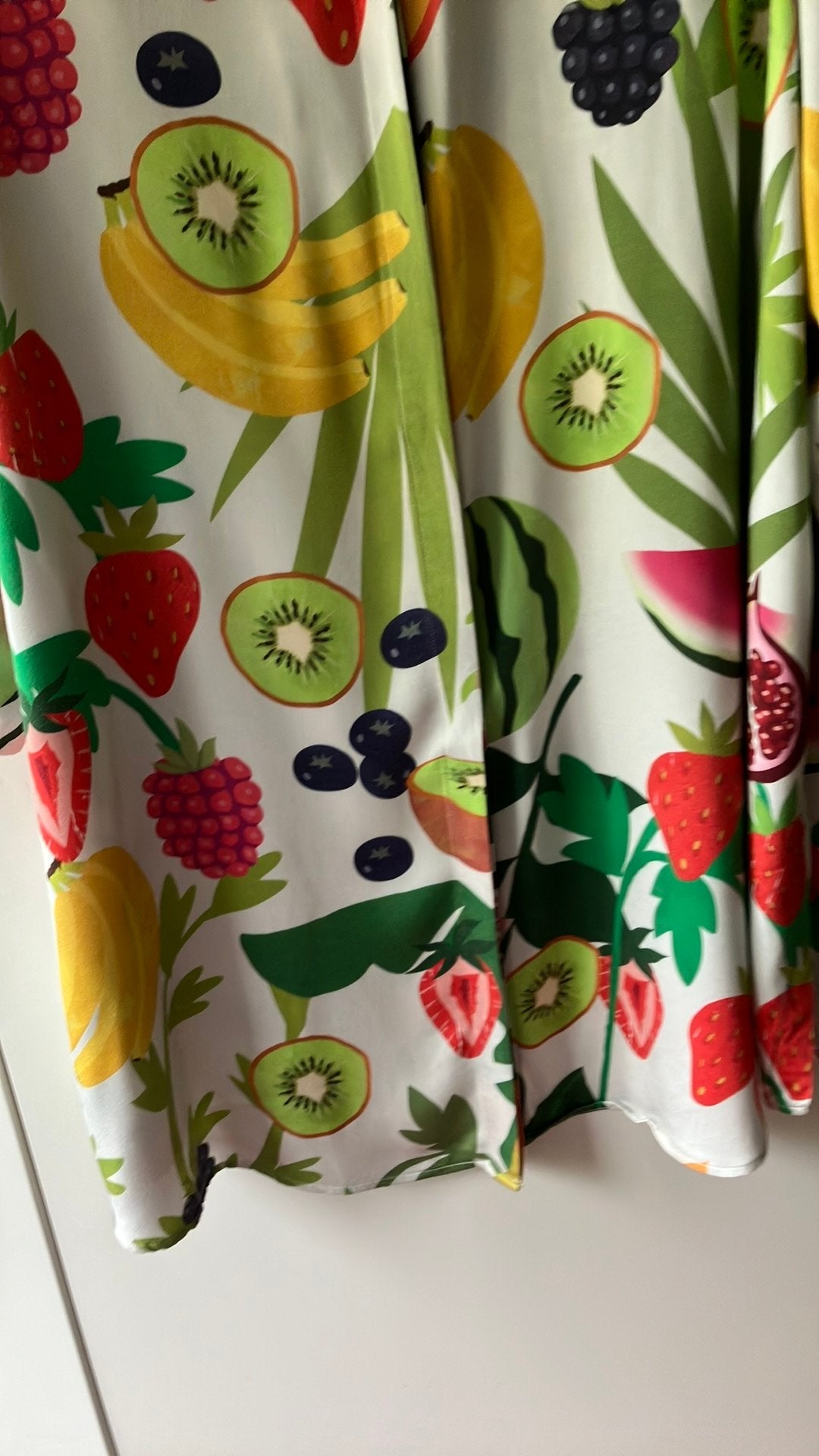 Ulla Popken. Overhemdjurk/-blouse. Kleurrijke fruitprint.XXl, Overige kleuren, Blouse of Tuniek, Ulla Popken, Ophalen of Verzenden