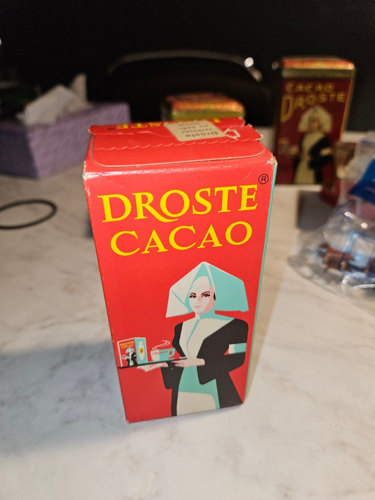 Droste kartonnen verpakking caao, Verzamelen, Ophalen of Verzenden