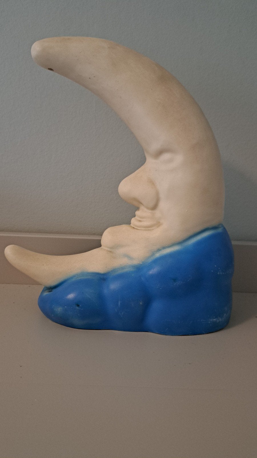 Vintage Heico Maan Lamp blauw wit, Ophalen of Verzenden
